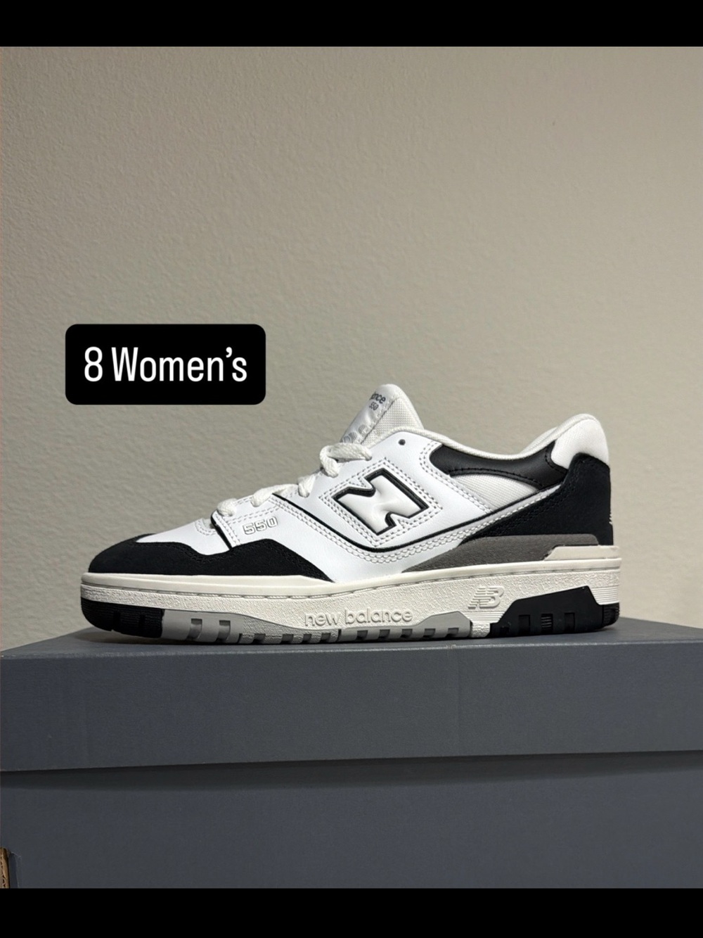 New Balance Women's 550 Low Top Sneaker - Black & White